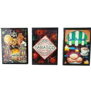 3 Signed Vtg 5.5" X 7 3/4" Reggie Ford Original New Orleans Jazz Handmade Art